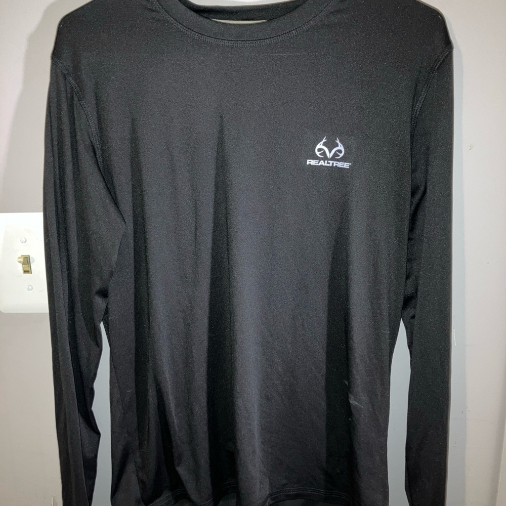 Realtree Men's Black Long Sleeve Thermal Shirt